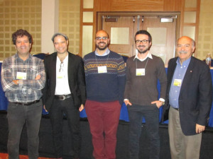 Left to right: Dr. Edhem Eldem, Dr. Owen Miller, Emre Can Dağlioğlu, Dr. Uğur Peçe, and Prof. Barlow Der Mugrdechian at the SAS sponsored panel on Sunday, November 19.