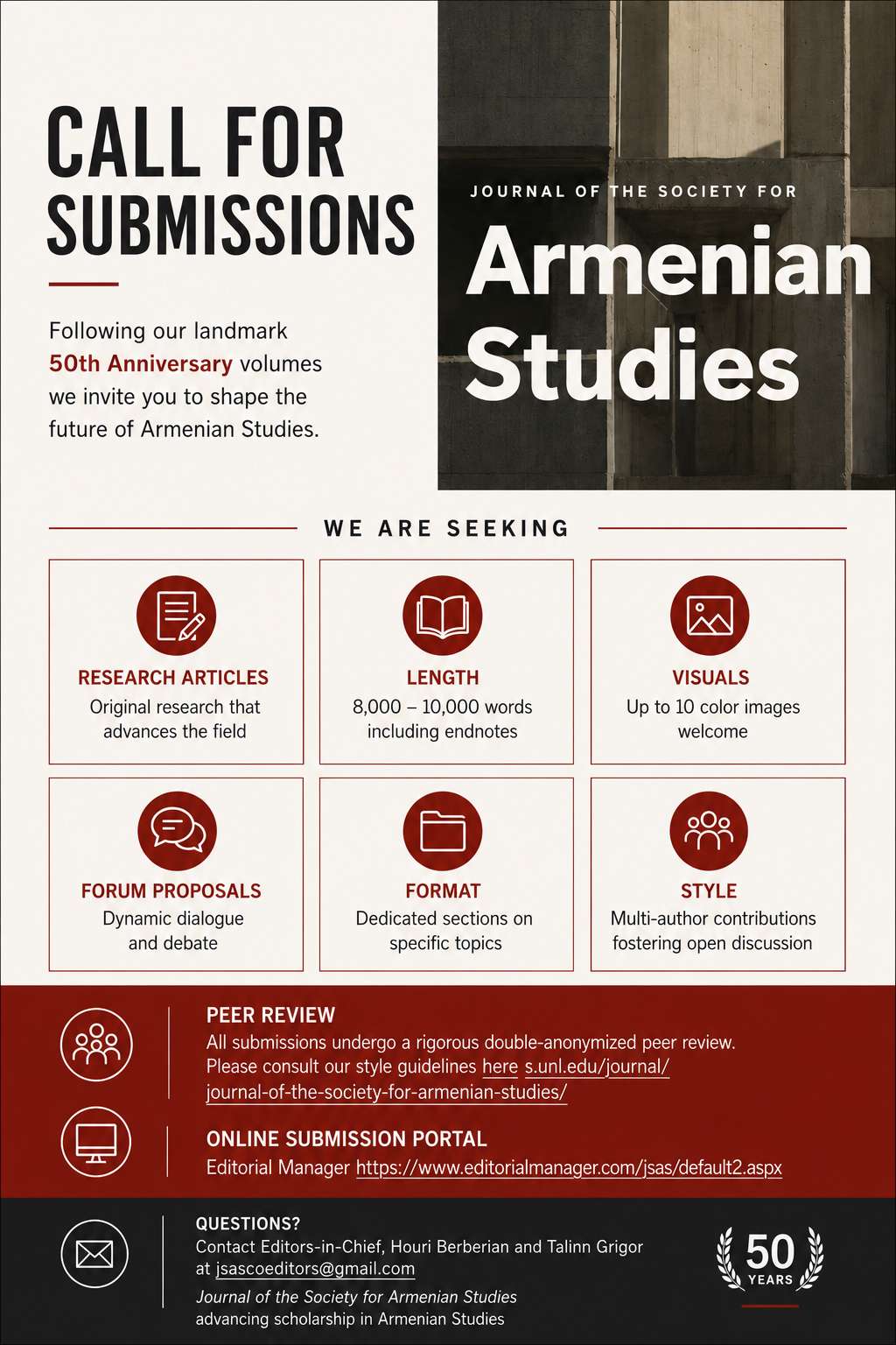 Cover of the Journal of the society for Armenian Studies